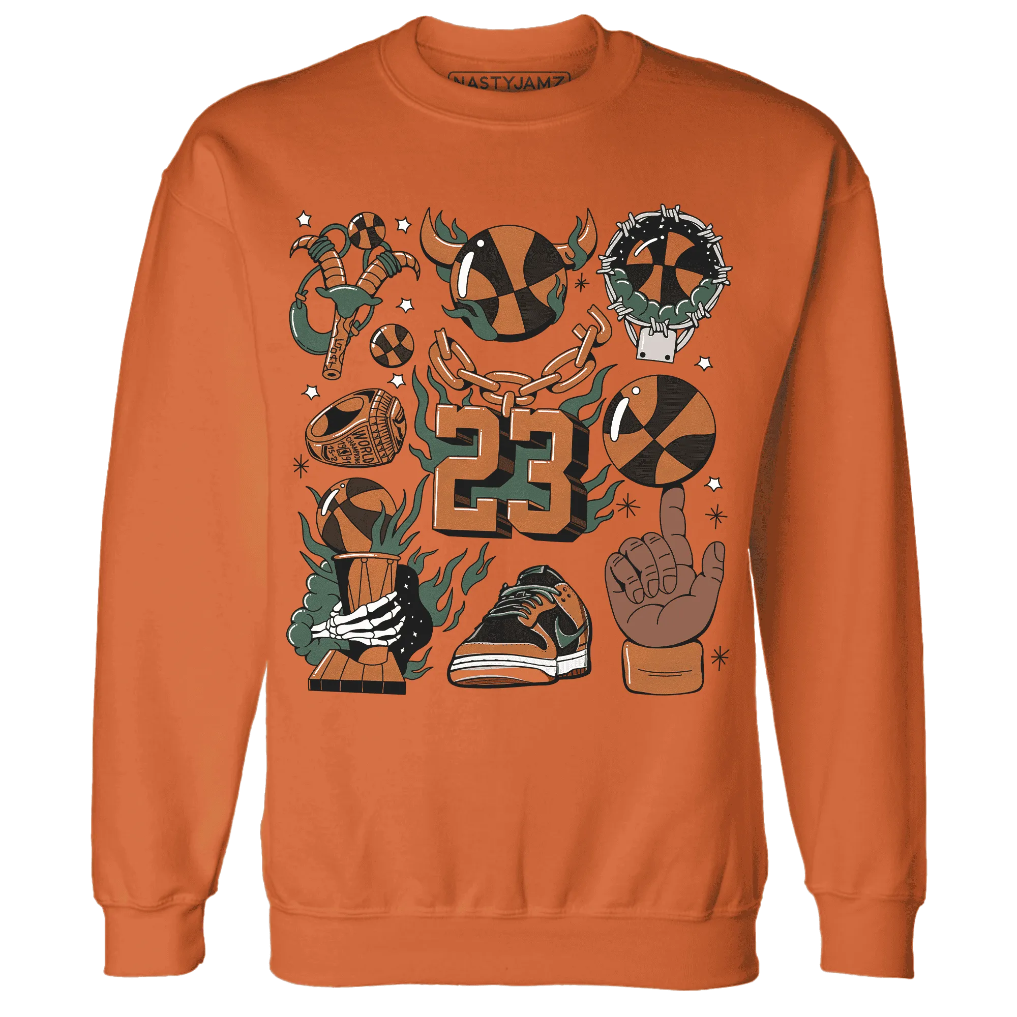 Dunk-Low-Ceramic-Sweatshirt-Match-Neclaces-Number-23