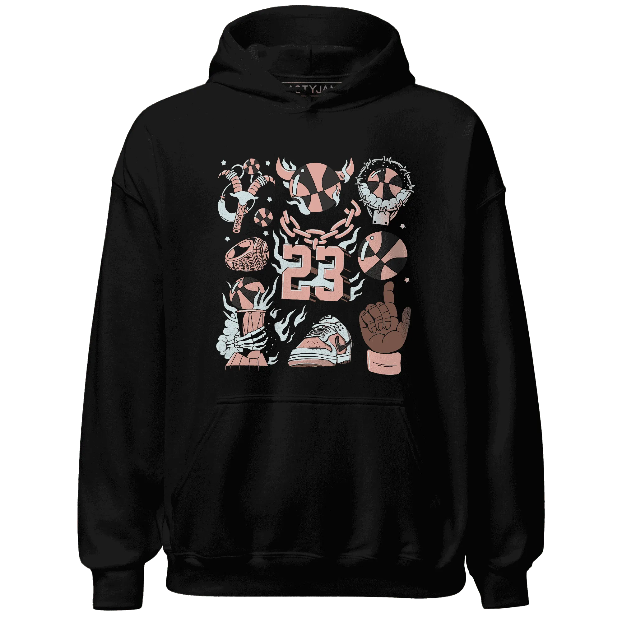 Dunk-Low-Glacier-Blue-Arctic-Orange-Hoodie-Match-Neclaces-Number-23
