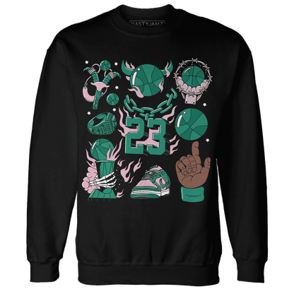Dunk-Pink-Malachite-Medium-Soft-Low-Sail-NastyJamz-Sweatshirt-Match-Neclaces-Number-23