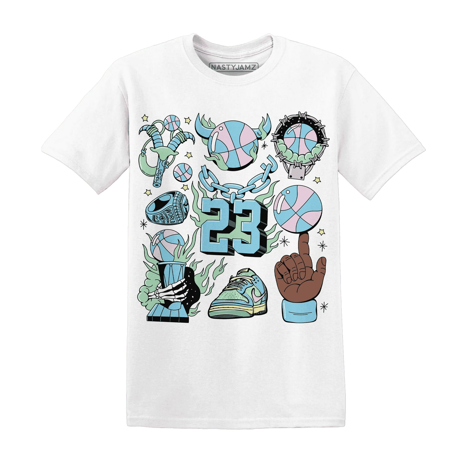 Dunk-Verdy-Visty-NastyJamz-T-Shirt-Match-Neclaces-Number-23