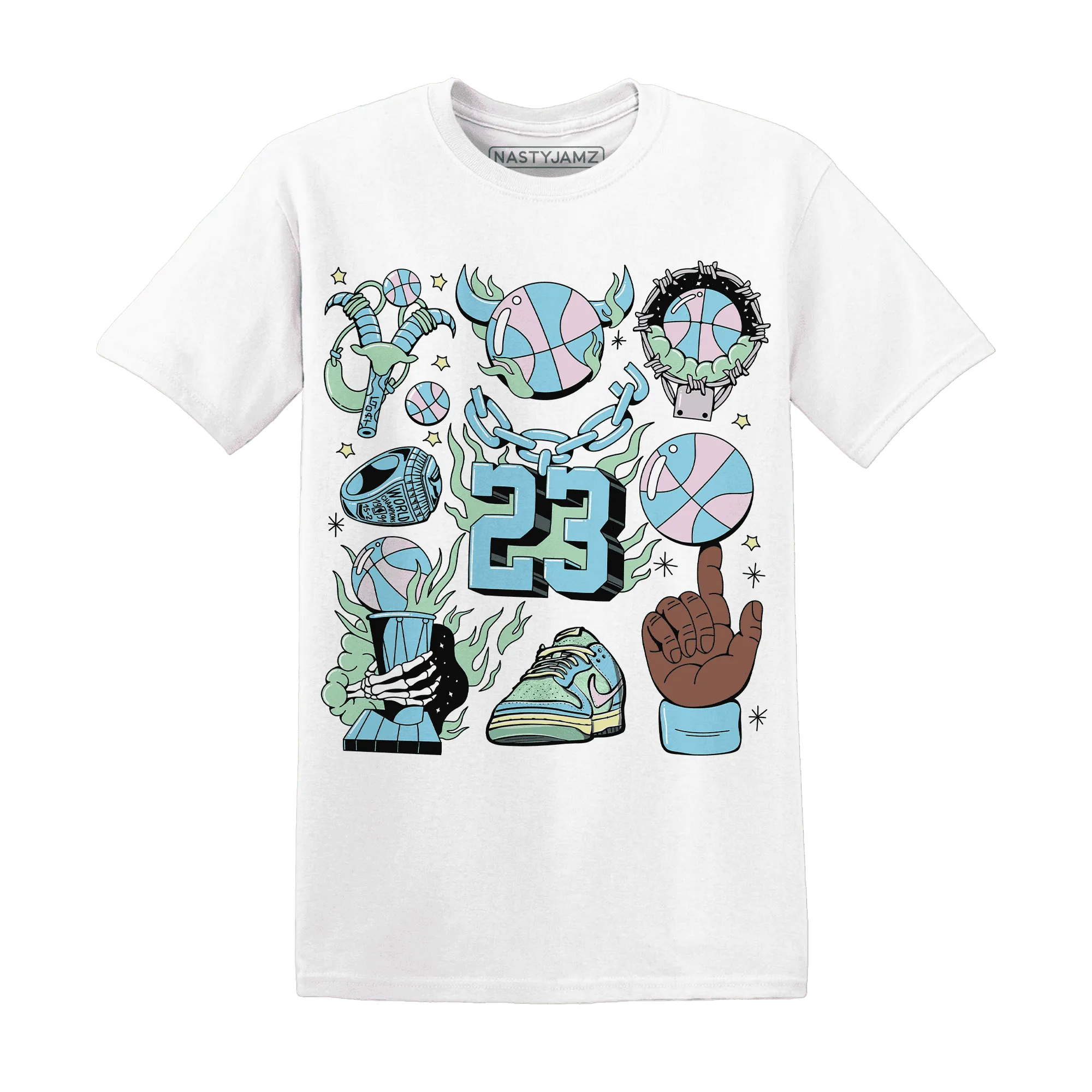 Dunk-Verdy-Visty-NastyJamz-T-Shirt-Match-Neclaces-Number-23