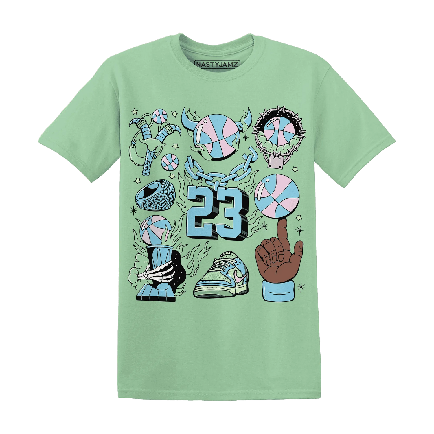 Dunk-Verdy-Visty-NastyJamz-T-Shirt-Match-Neclaces-Number-23