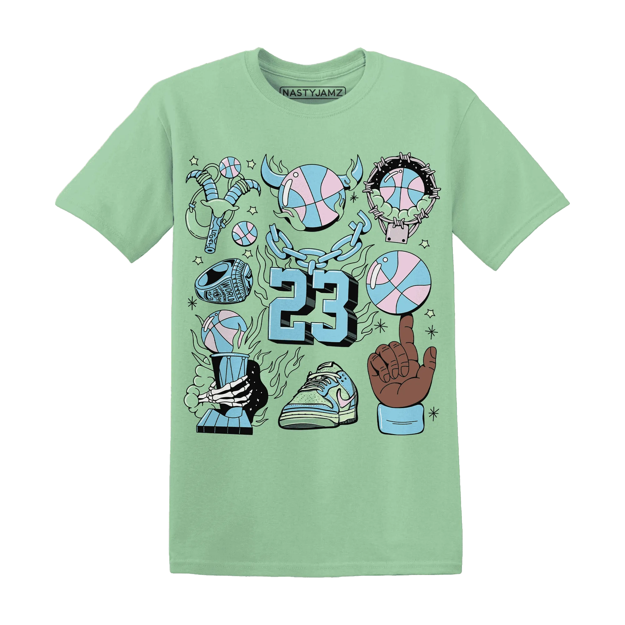 Dunk-Verdy-Visty-NastyJamz-T-Shirt-Match-Neclaces-Number-23