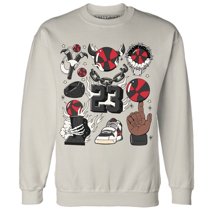 Jumman Jack University Red Sweatshirt Match Neclaces Number 23 - NastyJamz