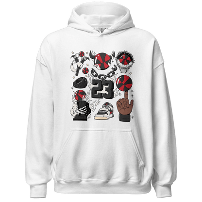 Jumman Jack University Red Hoodie Match Neclaces Number 23 - NastyJamz