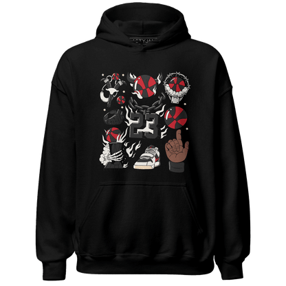 Jumman Jack University Red Hoodie Match Neclaces Number 23 - NastyJamz