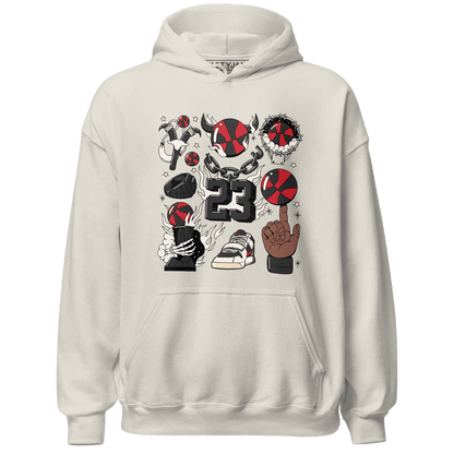 Jumman Jack University Red Hoodie Match Neclaces Number 23 - NastyJamz