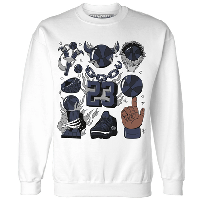 VaporMax-Plus-Midnight-Navy-White-Metallic-Silver-Sweatshirt-Match-Neclaces-Number-23