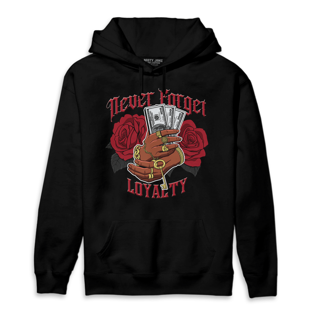 Mid Alternate Bred Toe 1s Hoodie Match Never Forget Loyalty - NastyJamz