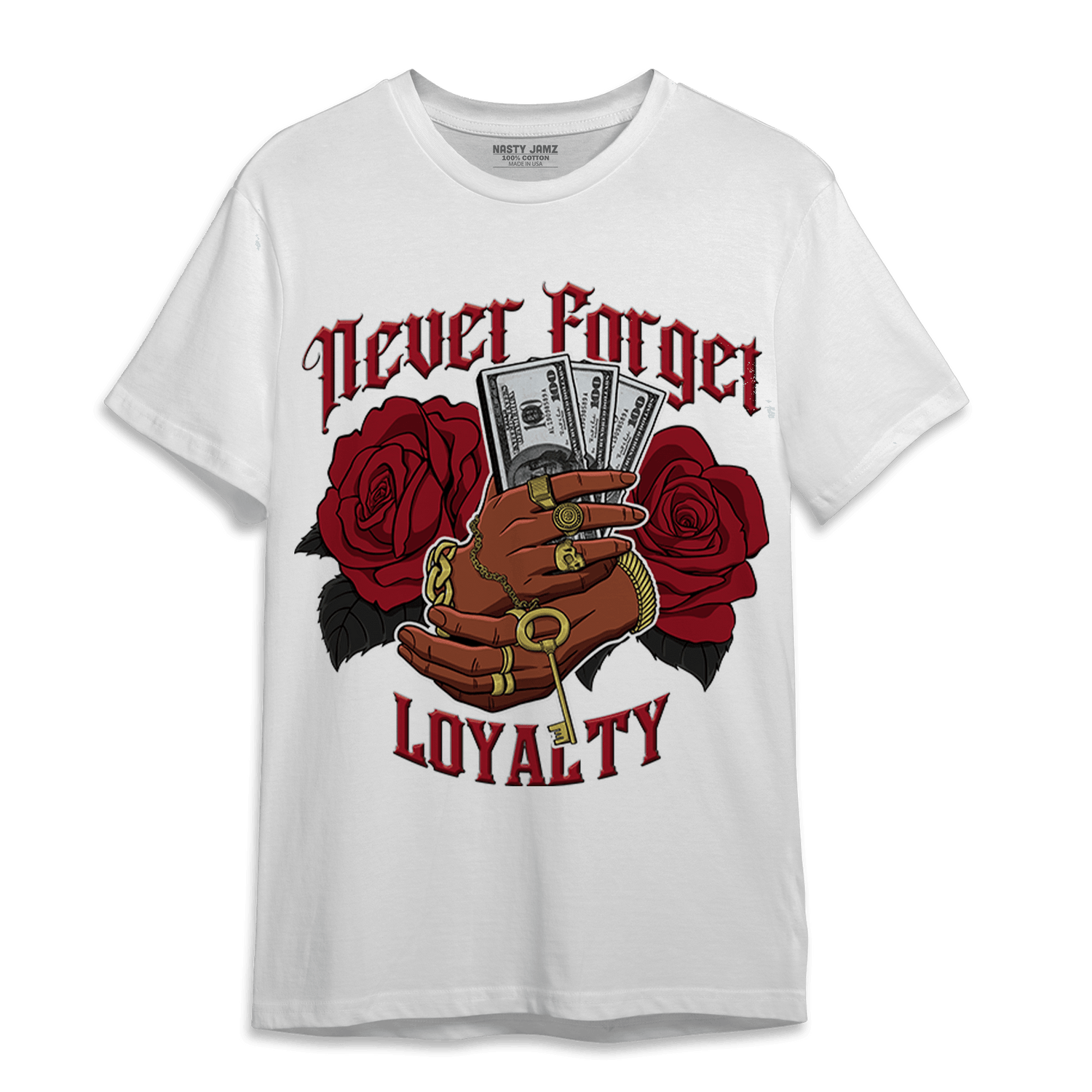 Mid Alternate Bred Toe 1s T Shirt Match Never Forget Loyalty - NastyJamz