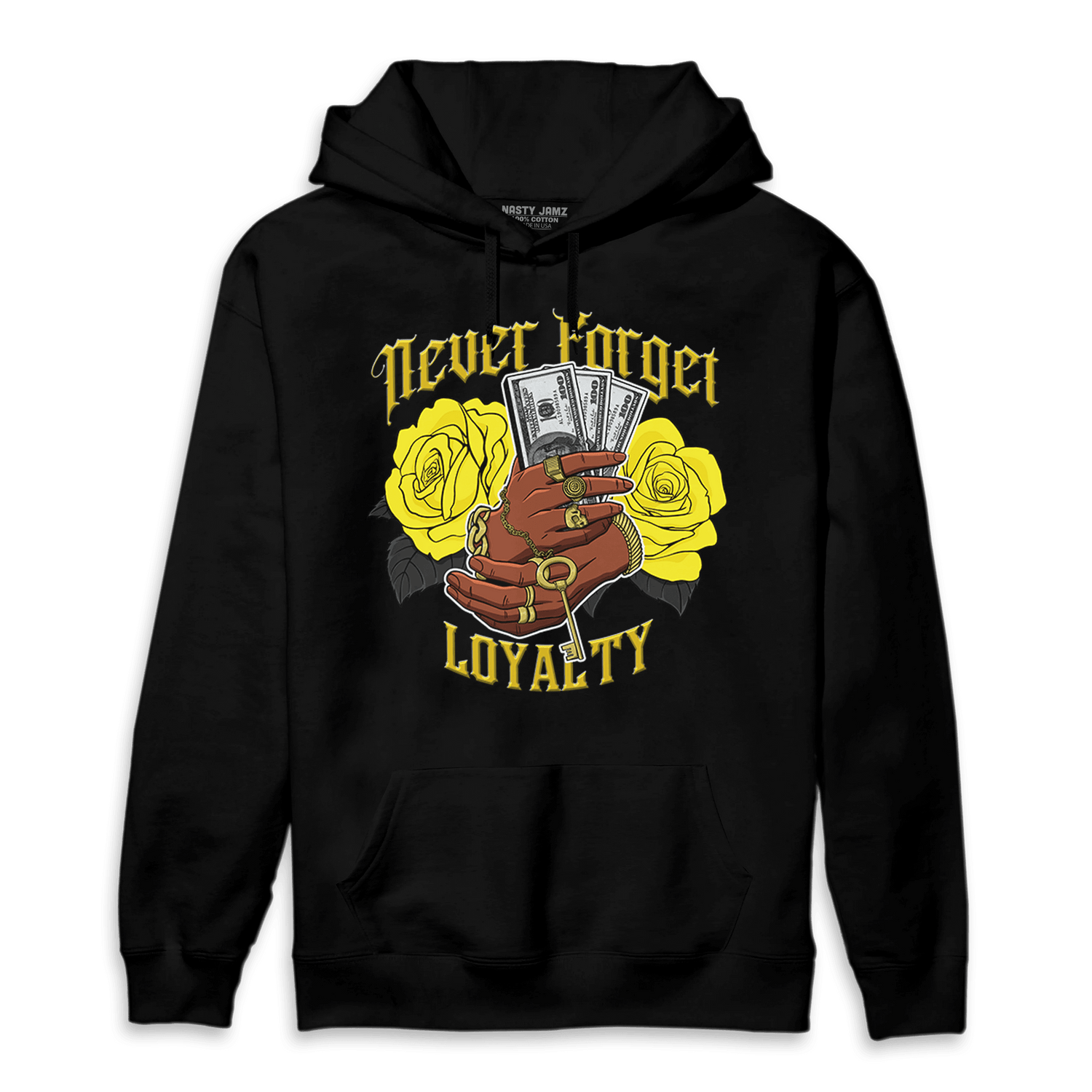 Vivid Sulfur 4s Hoodie Match Never Forget Loyalty - NastyJamz