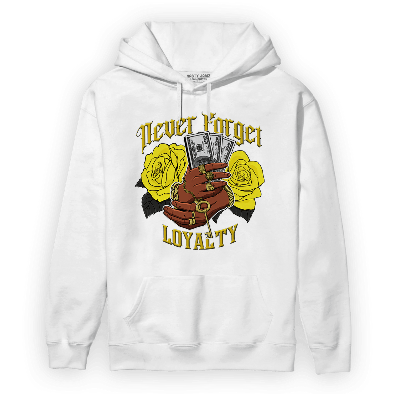 Vivid Sulfur 4s Hoodie Match Never Forget Loyalty - NastyJamz