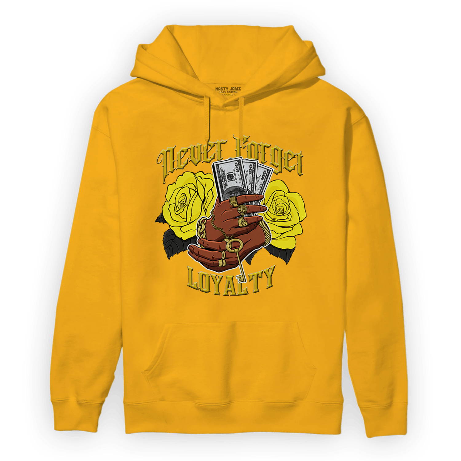 Vivid Sulfur 4s Hoodie Match Never Forget Loyalty - NastyJamz