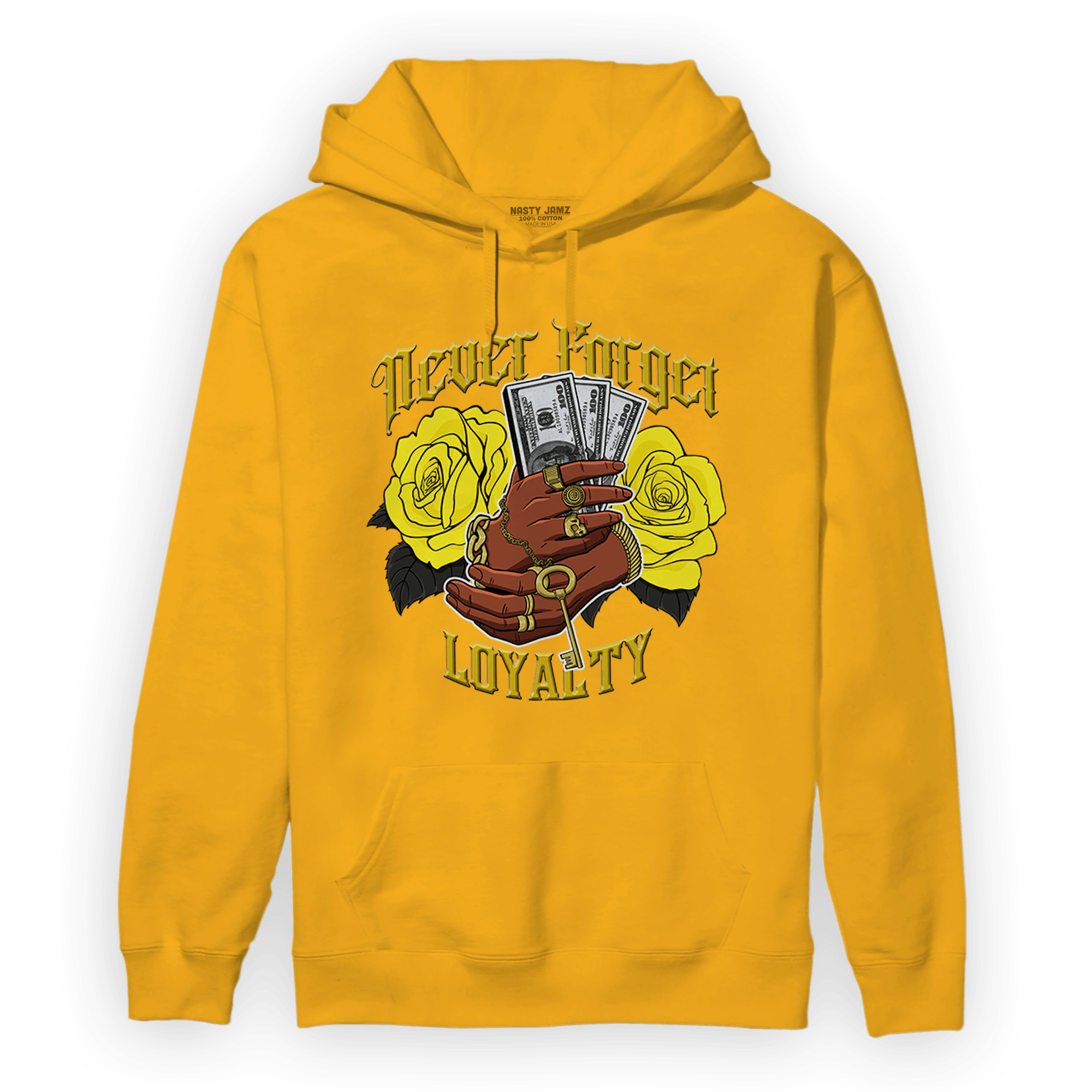 Vivid Sulfur 4s Hoodie Match Never Forget Loyalty - NastyJamz