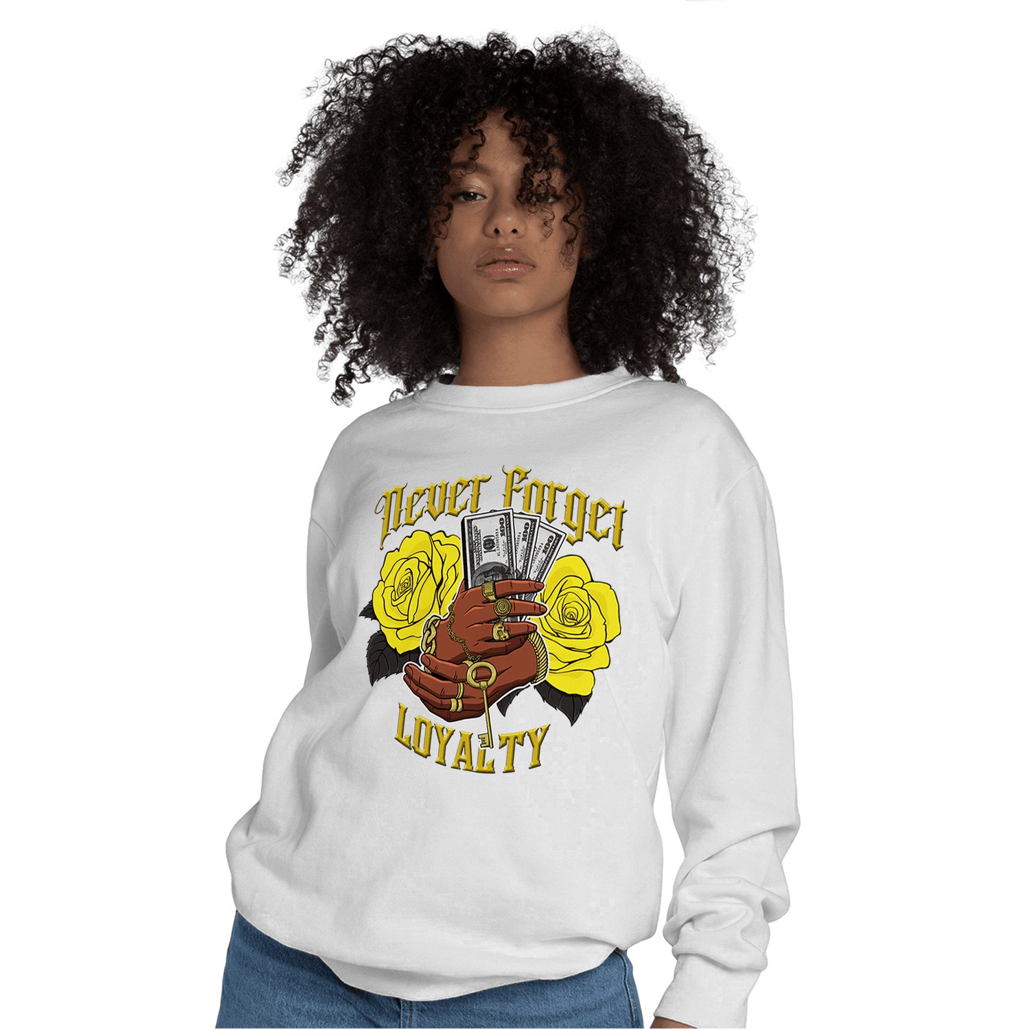 Vivid Sulfur 4s Sweatshirt Match Never Forget Loyalty - NastyJamz