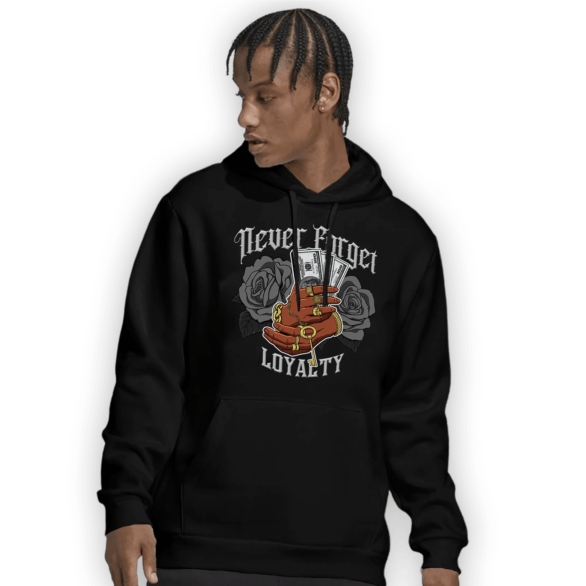 Retro High OG Black White 1s Hoodie Match Never Forget Loyalty - NastyJamz