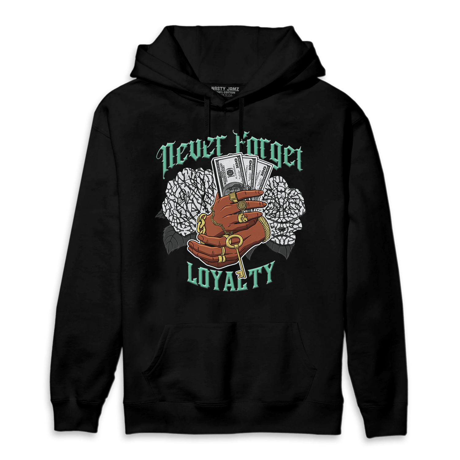 Green Glow 3s Hoodie Match Never Forget Loyalty - NastyJamz
