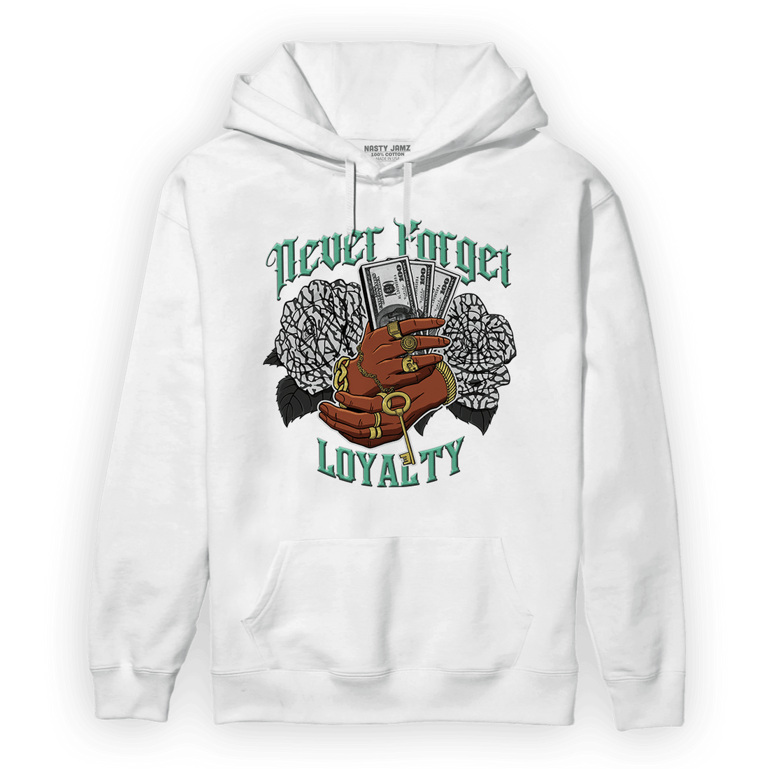 Green Glow 3s Hoodie Match Never Forget Loyalty - NastyJamz
