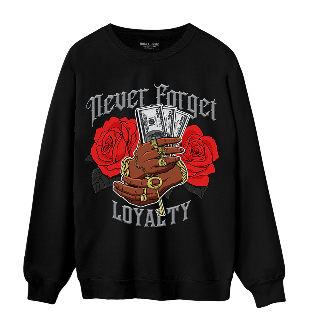 Bred Reimagined 4s Sweatshirt Match Never Forget Loyalty - NastyJamz
