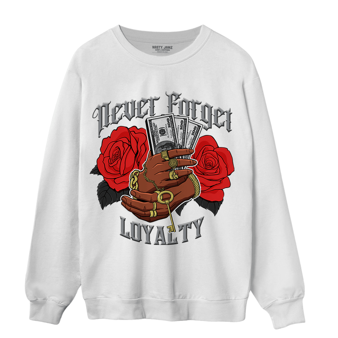 Bred Reimagined 4s Sweatshirt Match Never Forget Loyalty - NastyJamz