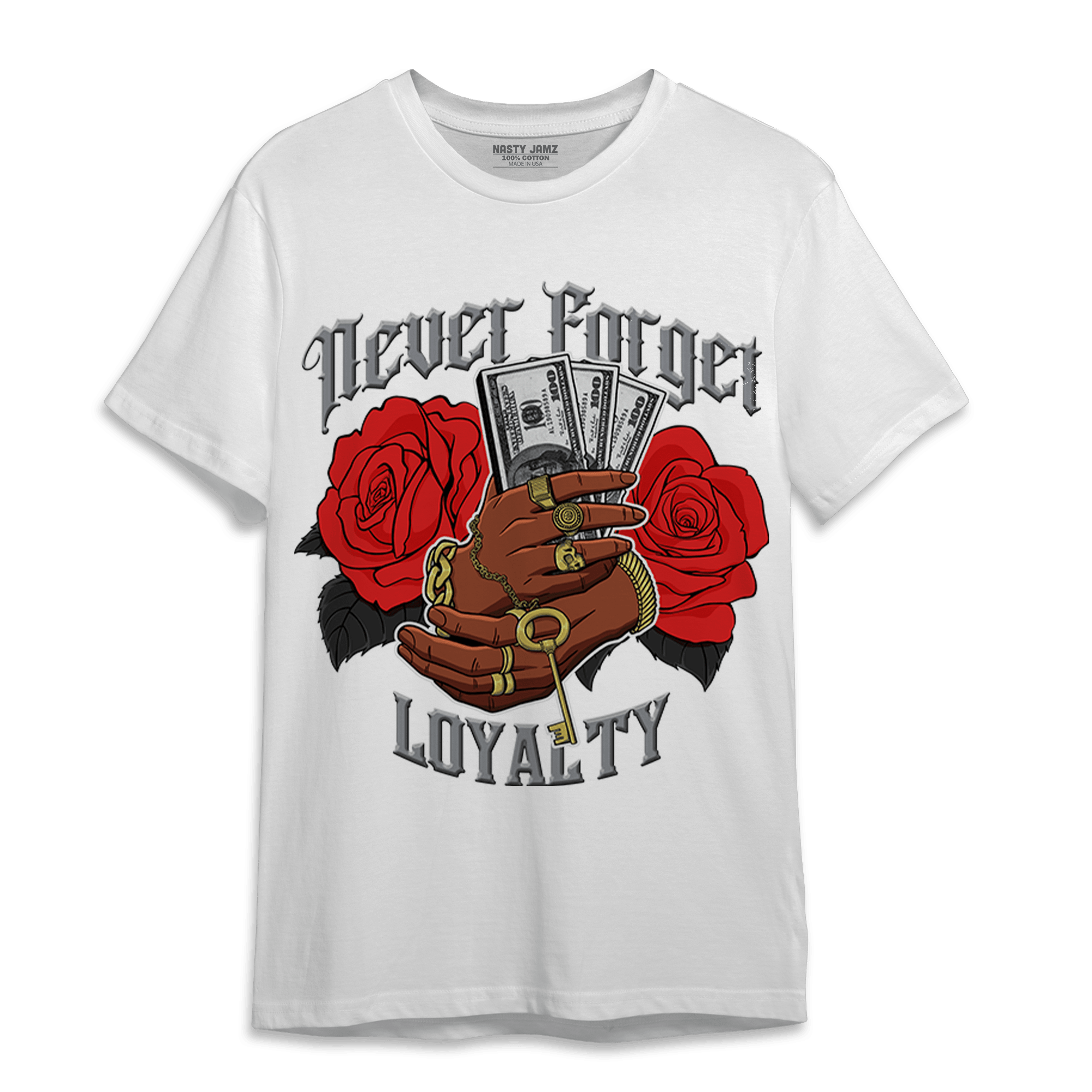 Bred Reimagined 4s T Shirt Match Never Forget Loyalty - NastyJamz