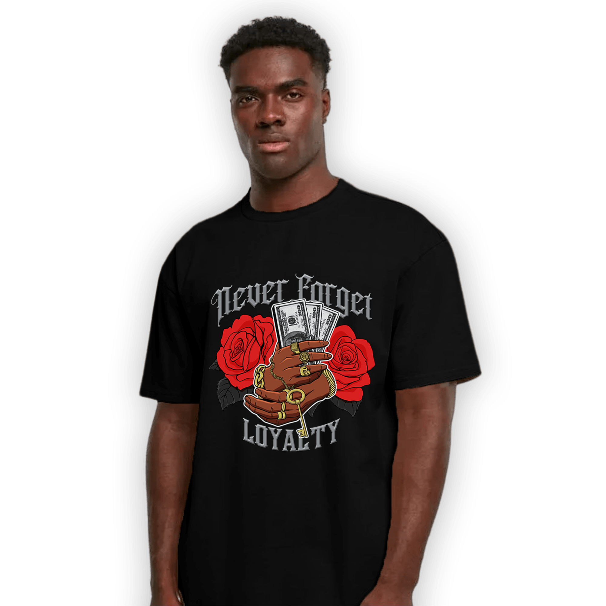 Bred Reimagined 4s T Shirt Match Never Forget Loyalty - NastyJamz