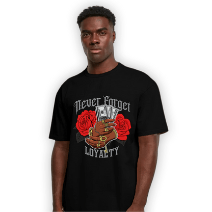 Bred Reimagined 4s T Shirt Match Never Forget Loyalty - NastyJamz