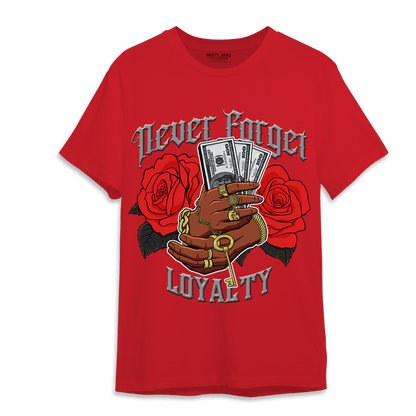 Bred Reimagined 4s T Shirt Match Never Forget Loyalty - NastyJamz