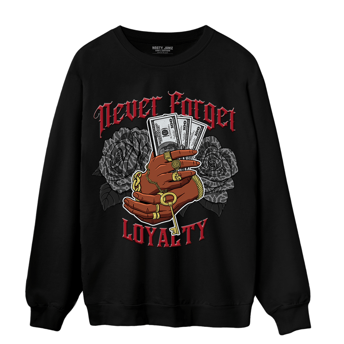 Spizike Low Bred Sweatshirt Match Never Forget Loyalty - NastyJamz