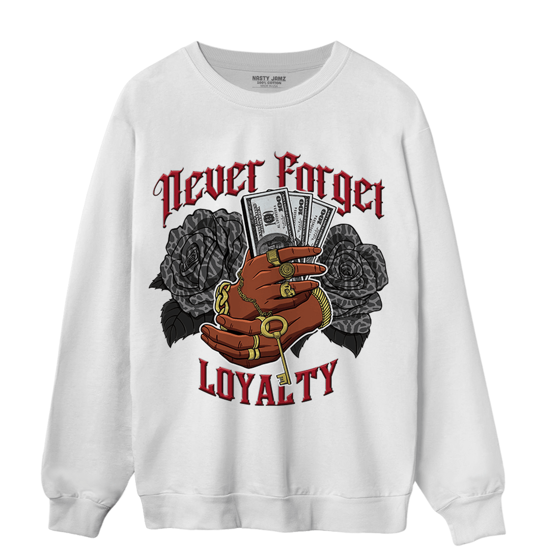 Spizike Low Bred Sweatshirt Match Never Forget Loyalty - NastyJamz