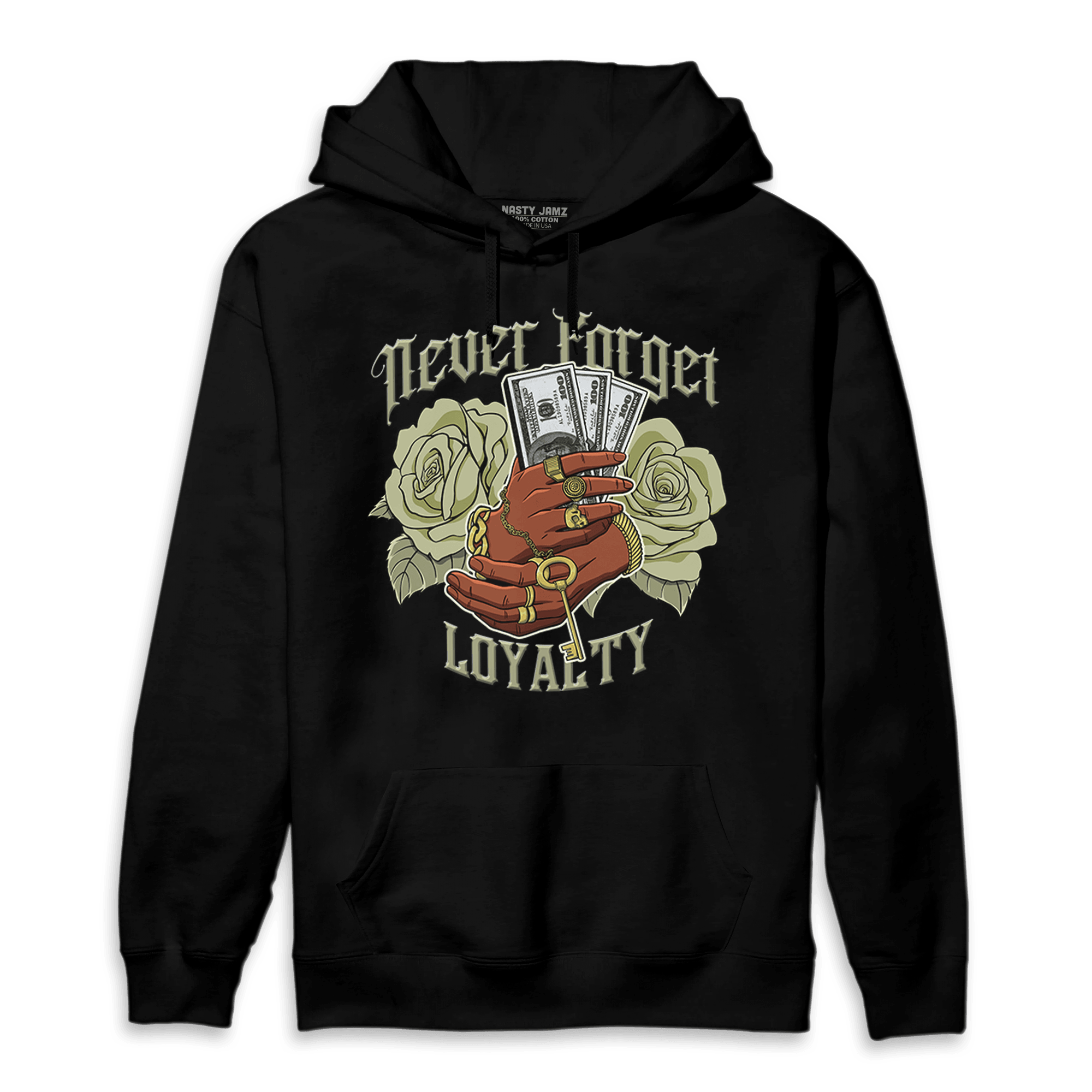 Yeezy Slide Resin Hoodie Match Never Forget Loyalty - NastyJamz