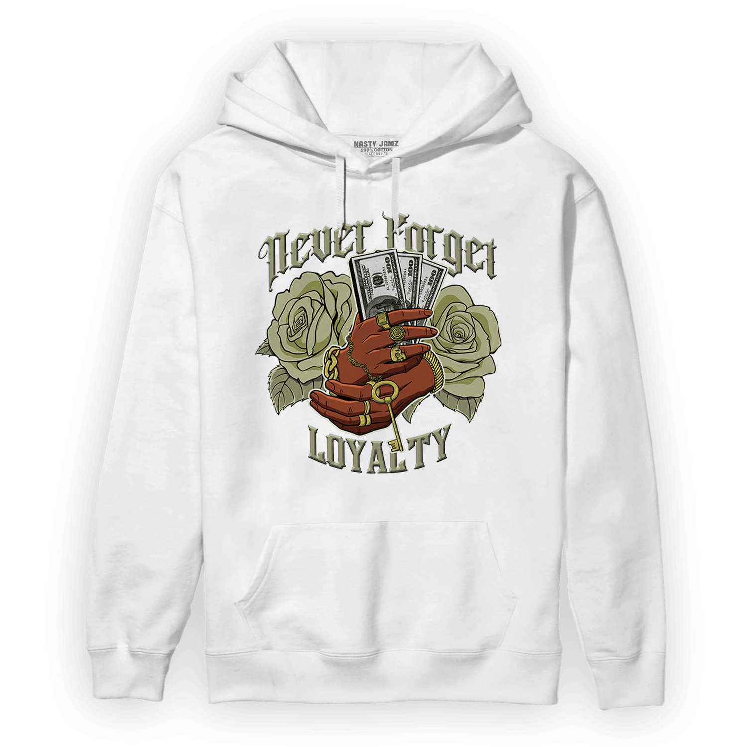 Yeezy Slide Resin Hoodie Match Never Forget Loyalty - NastyJamz