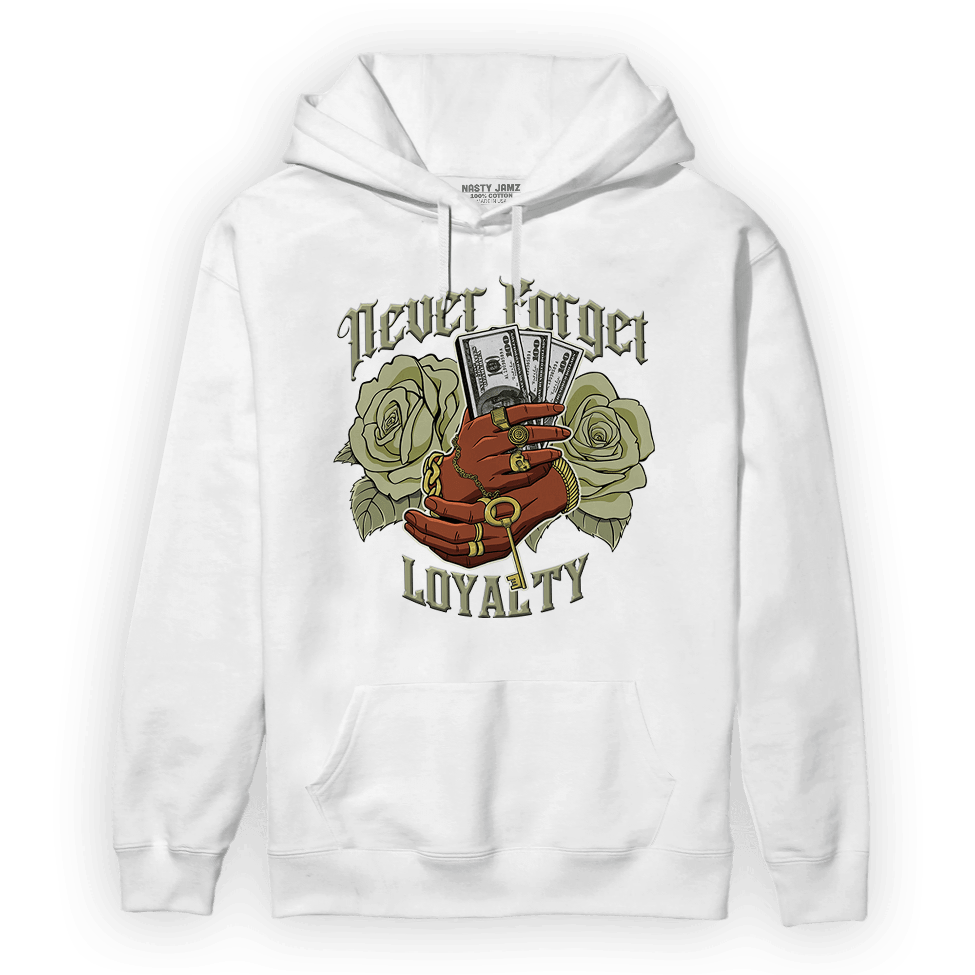 Yeezy Slide Resin Hoodie Match Never Forget Loyalty - NastyJamz