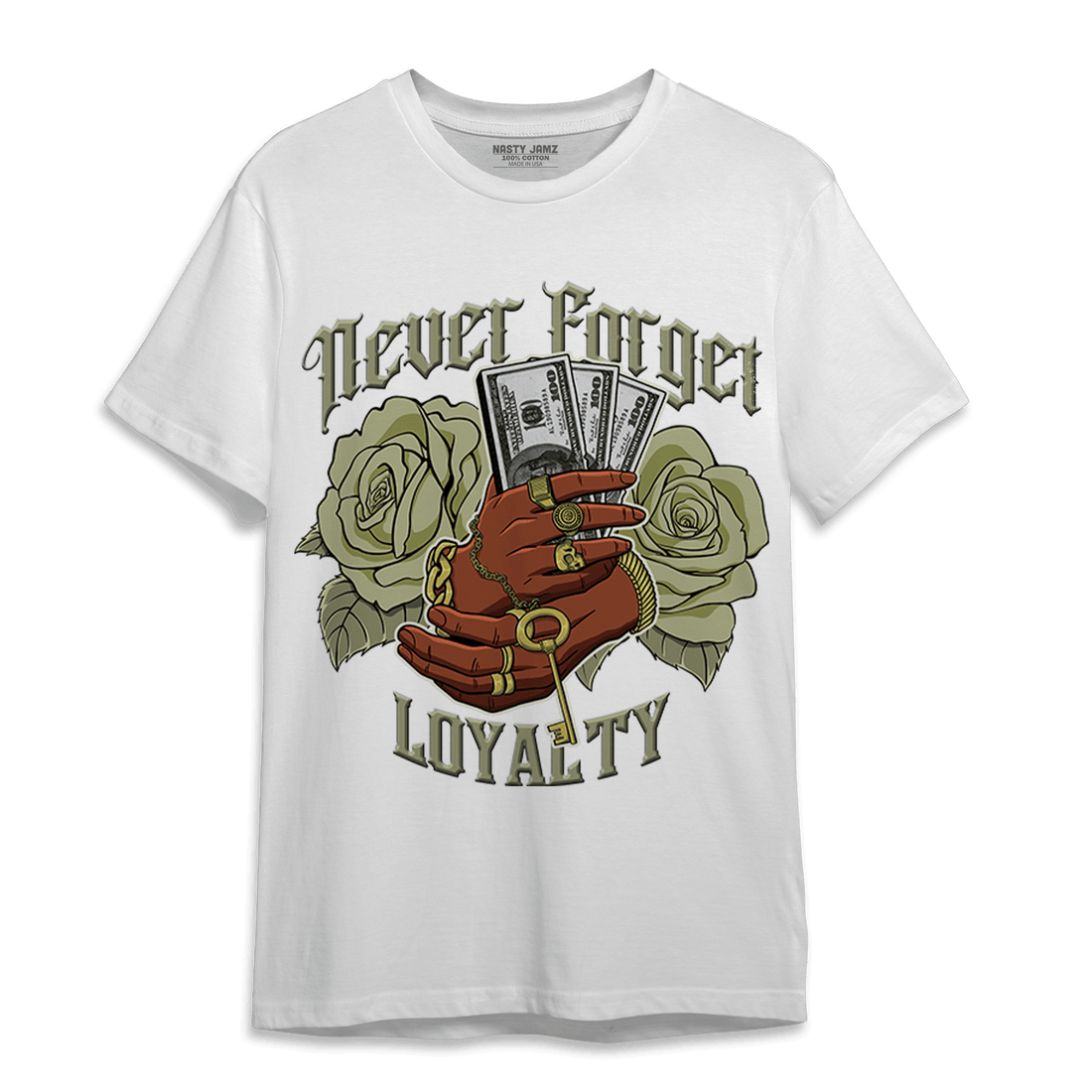 Yeezy Slide Resin T Shirt Match Never Forget Loyalty - NastyJamz