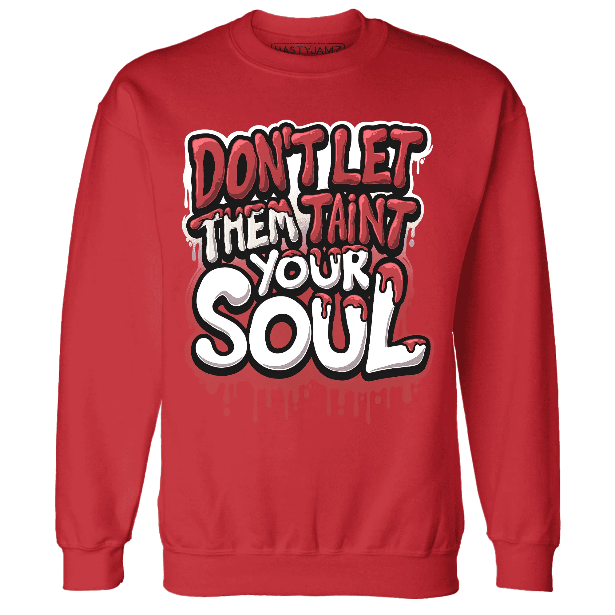 Black-Toe-Reimagined-Red-White-1s-NastyJamz-Sweatshirt-Match-Never-Taint-Your-Soul