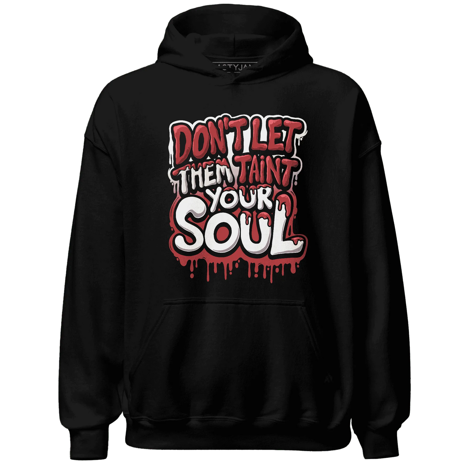 Black-Toe-Reimagined-Red-White-1s-NastyJamz-Hoodie-Match-Never-Taint-Your-Soul