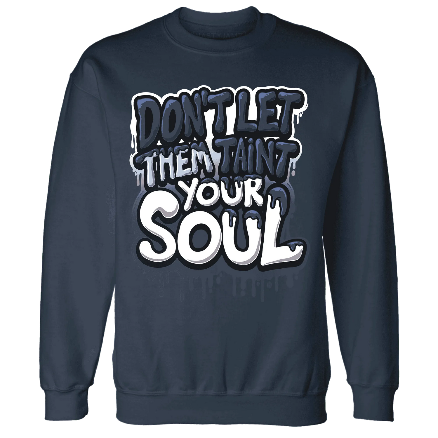 White-Navy-6s-Sweatshirt-Match-Never-Taint-Your-Soul