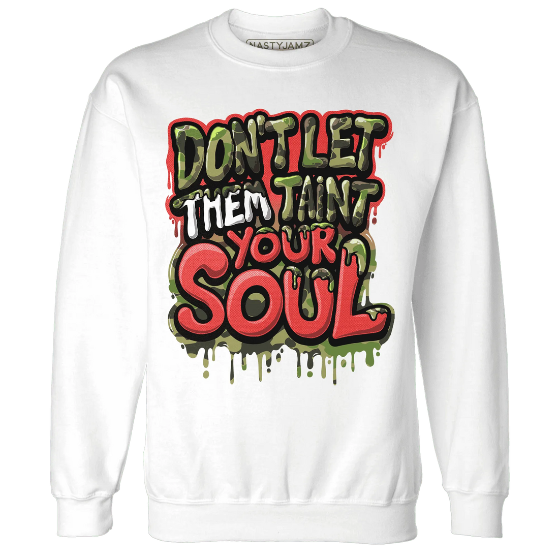 AM-90-Dark-Sage-Solar-Red-NastyJamz-Sweatshirt-Match-Never-Taint-Your-Soul