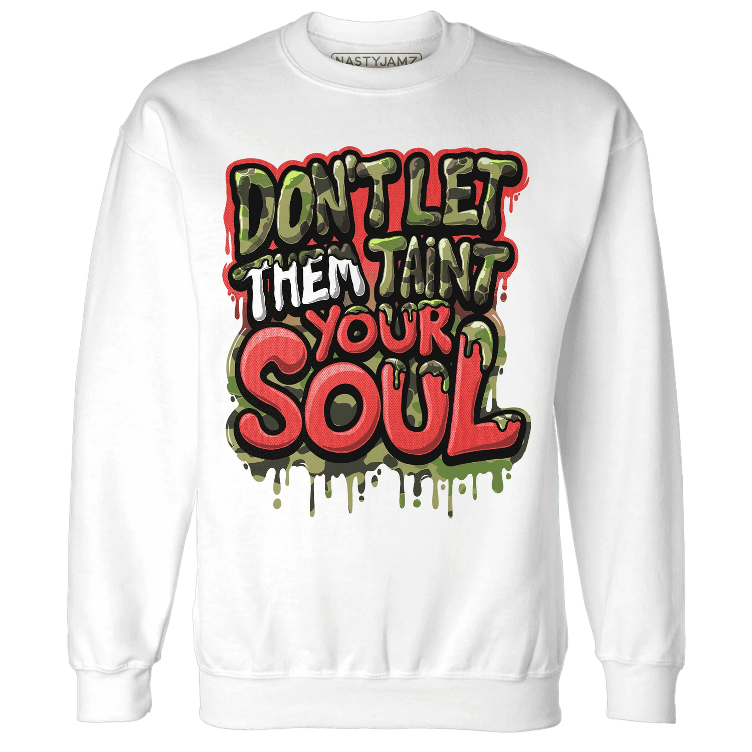 AM-90-Dark-Sage-Solar-Red-NastyJamz-Sweatshirt-Match-Never-Taint-Your-Soul