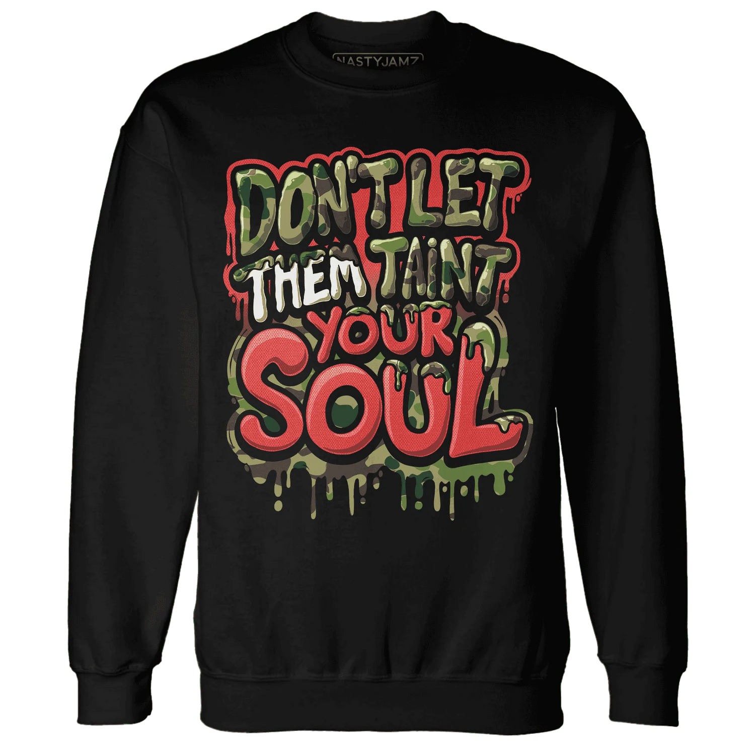 AM-90-Dark-Sage-Solar-Red-NastyJamz-Sweatshirt-Match-Never-Taint-Your-Soul