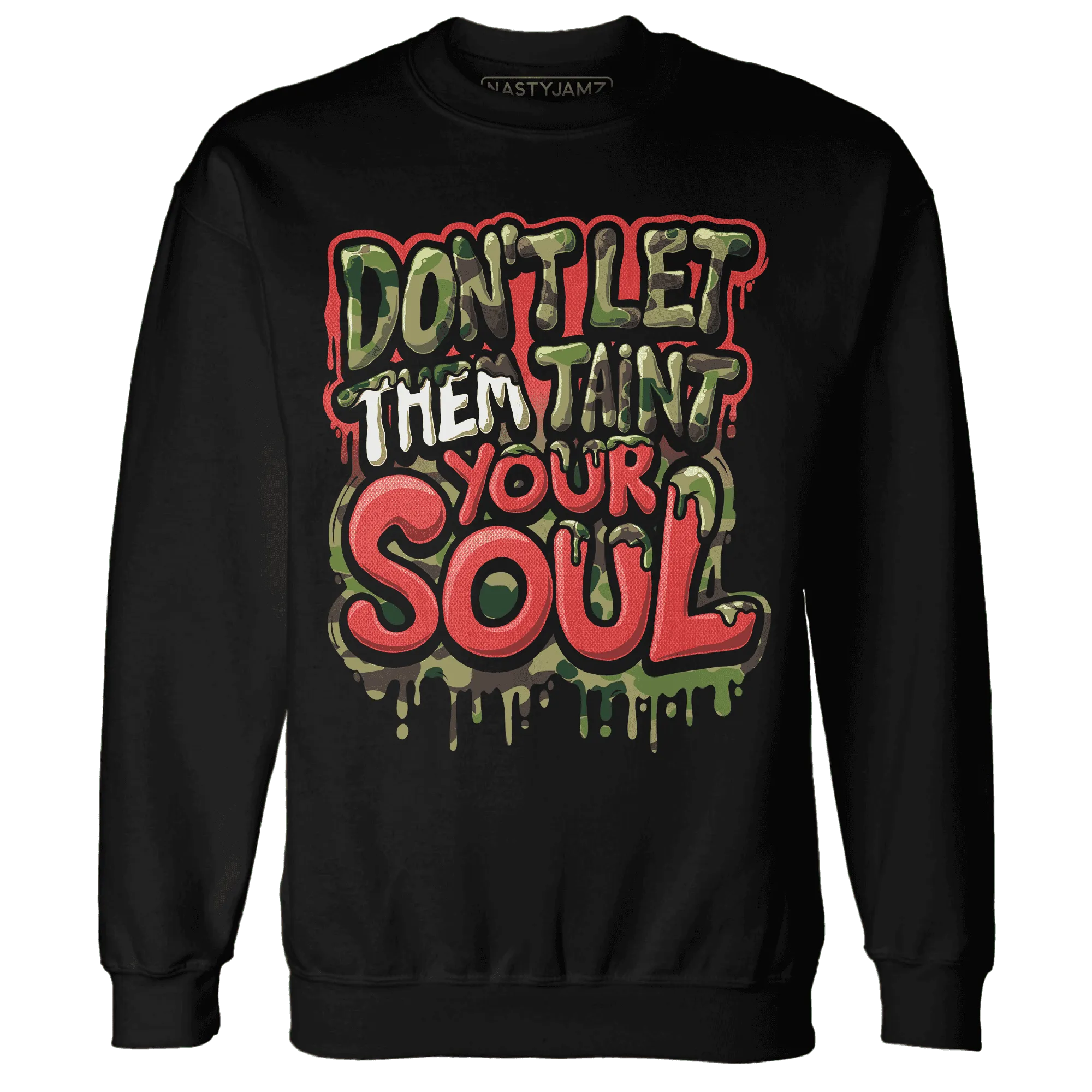 AM-90-Dark-Sage-Solar-Red-NastyJamz-Sweatshirt-Match-Never-Taint-Your-Soul