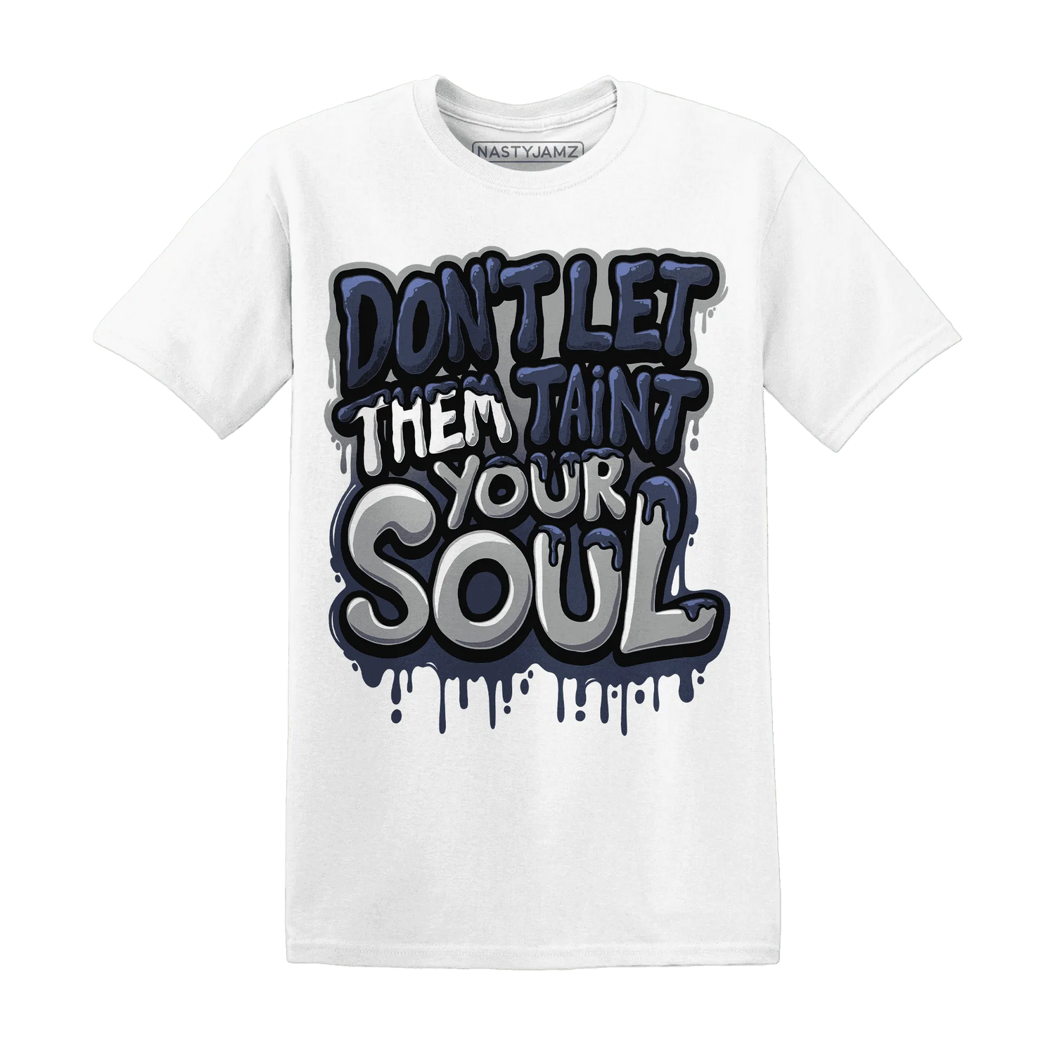 VaporMax-Plus-Midnight-Navy-White-Metallic-Silver-NastyJamz-T-Shirt-Match-Never-Taint-Your-Soul