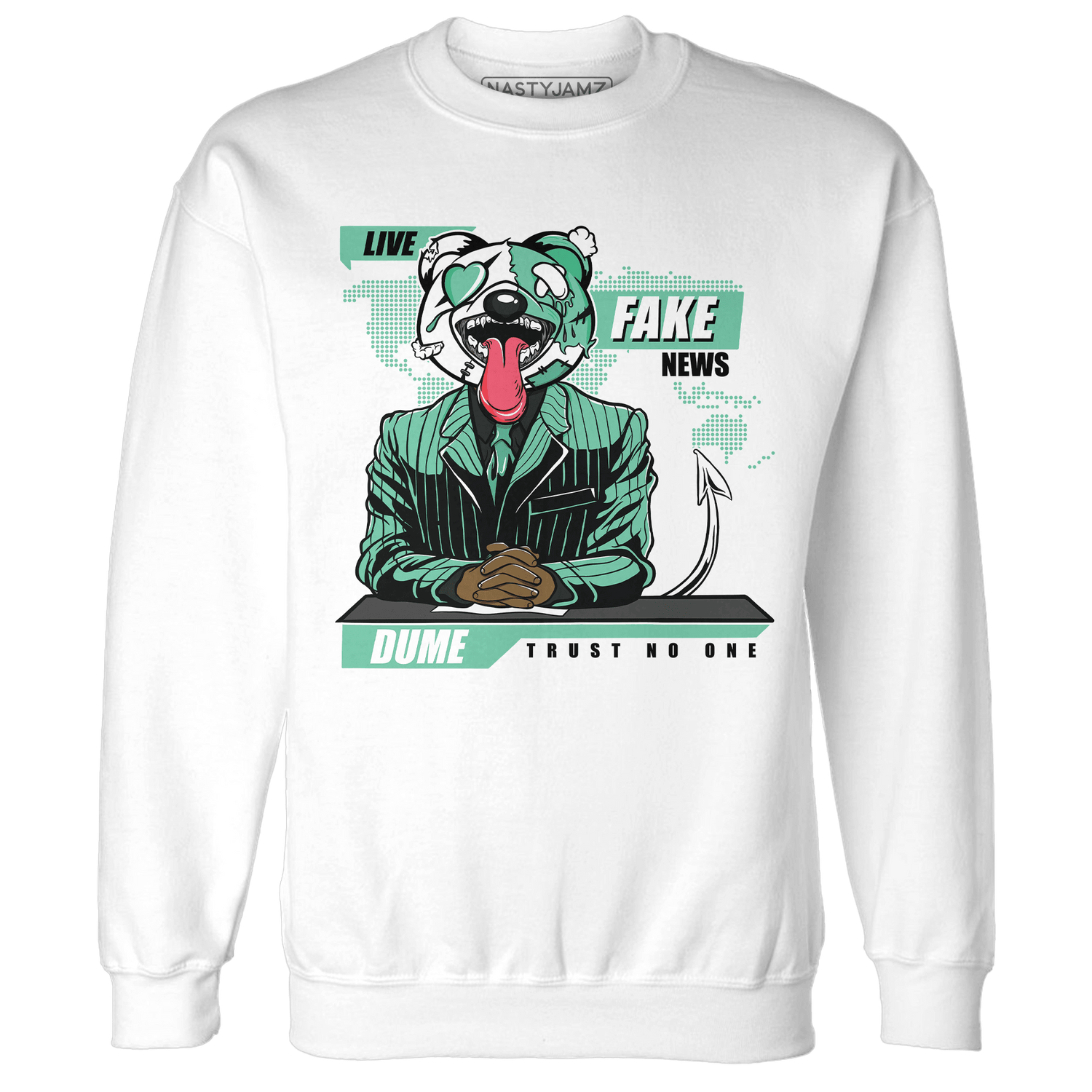 High OG Green Glow 1s Sweatshirt Match News Presenter BER - NastyJamz