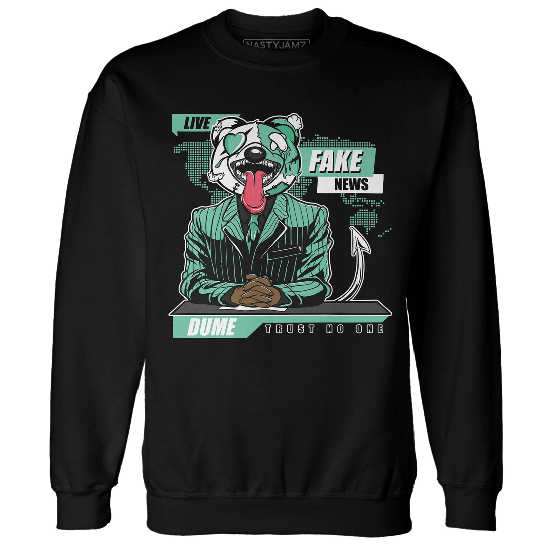 High OG Green Glow 1s Sweatshirt Match News Presenter BER - NastyJamz