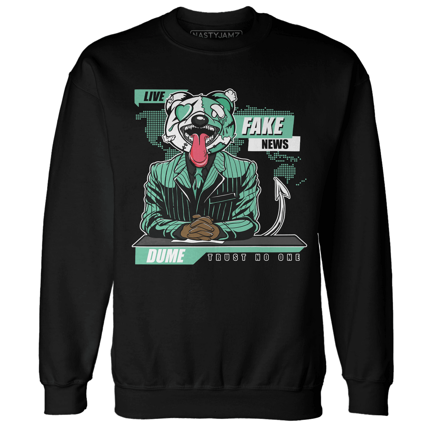 High OG Green Glow 1s Sweatshirt Match News Presenter BER - NastyJamz