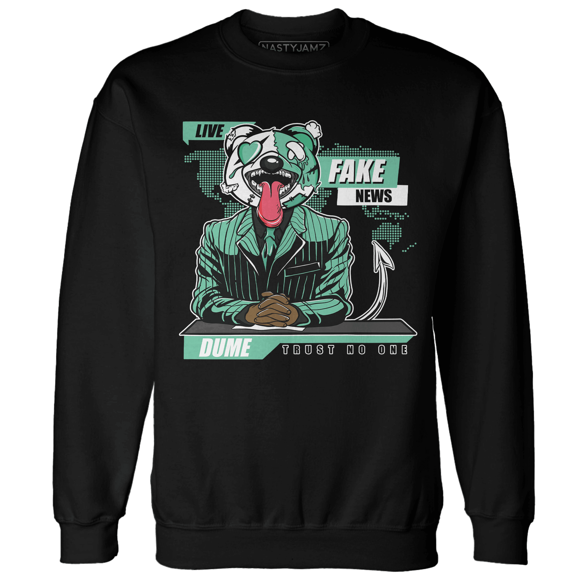 High OG Green Glow 1s Sweatshirt Match News Presenter BER - NastyJamz