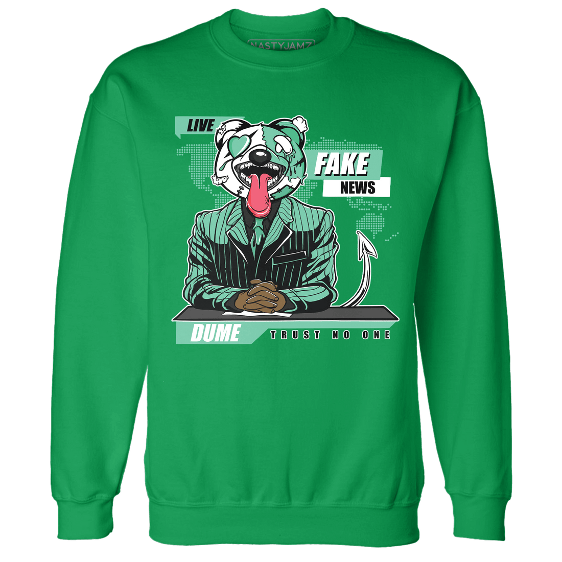High OG Green Glow 1s Sweatshirt Match News Presenter BER - NastyJamz