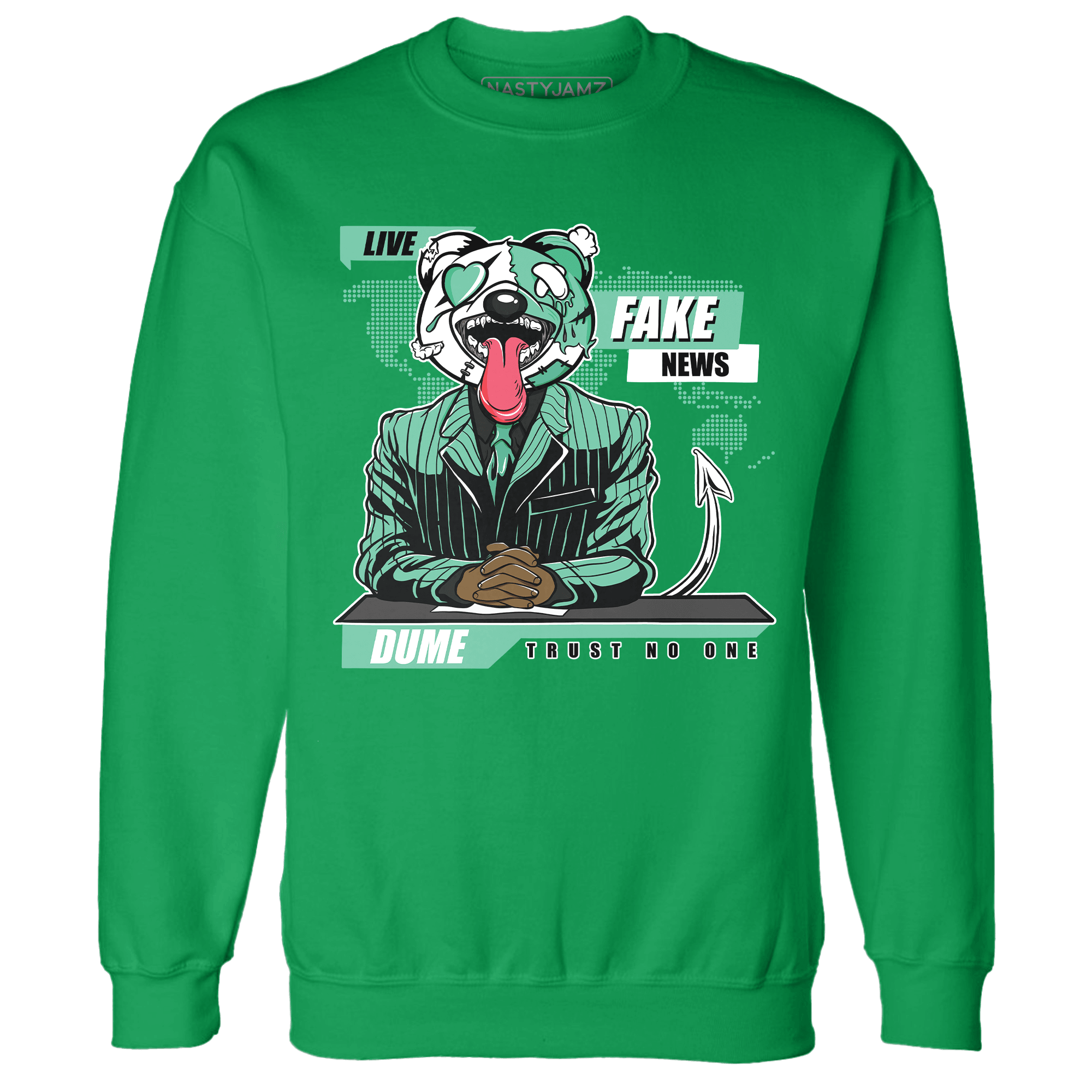 High OG Green Glow 1s Sweatshirt Match News Presenter BER - NastyJamz