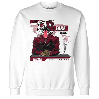 High White Team Red 1s Sweatshirt Match News Presenter BER - NastyJamz