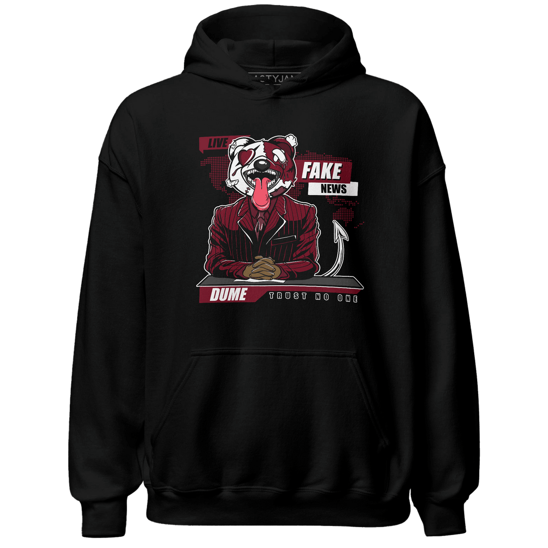 High White Team Red 1s Hoodie Match News Presenter BER - NastyJamz